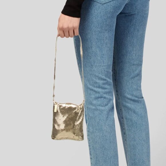 Whiting & Davis Gold Chainmail Mini Bag - Picture 2 of 5